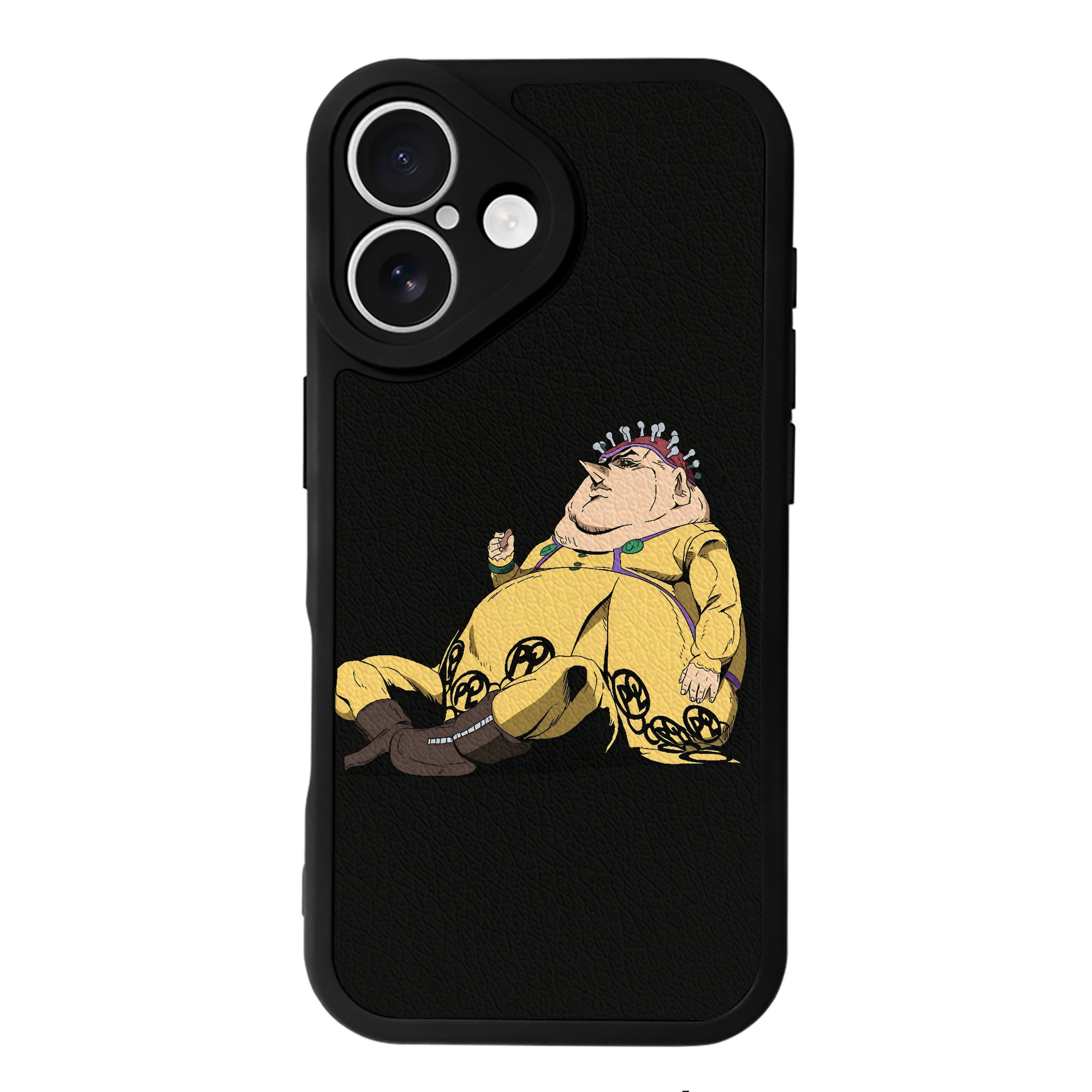 （画像用） ジョジョの奇妙な冒険 ポルポ JoJo's Bizarre Adventure Polpo 【iPhone 16シリーズ対応】シリコンスマホケース（レザー調） 材質：シリコン